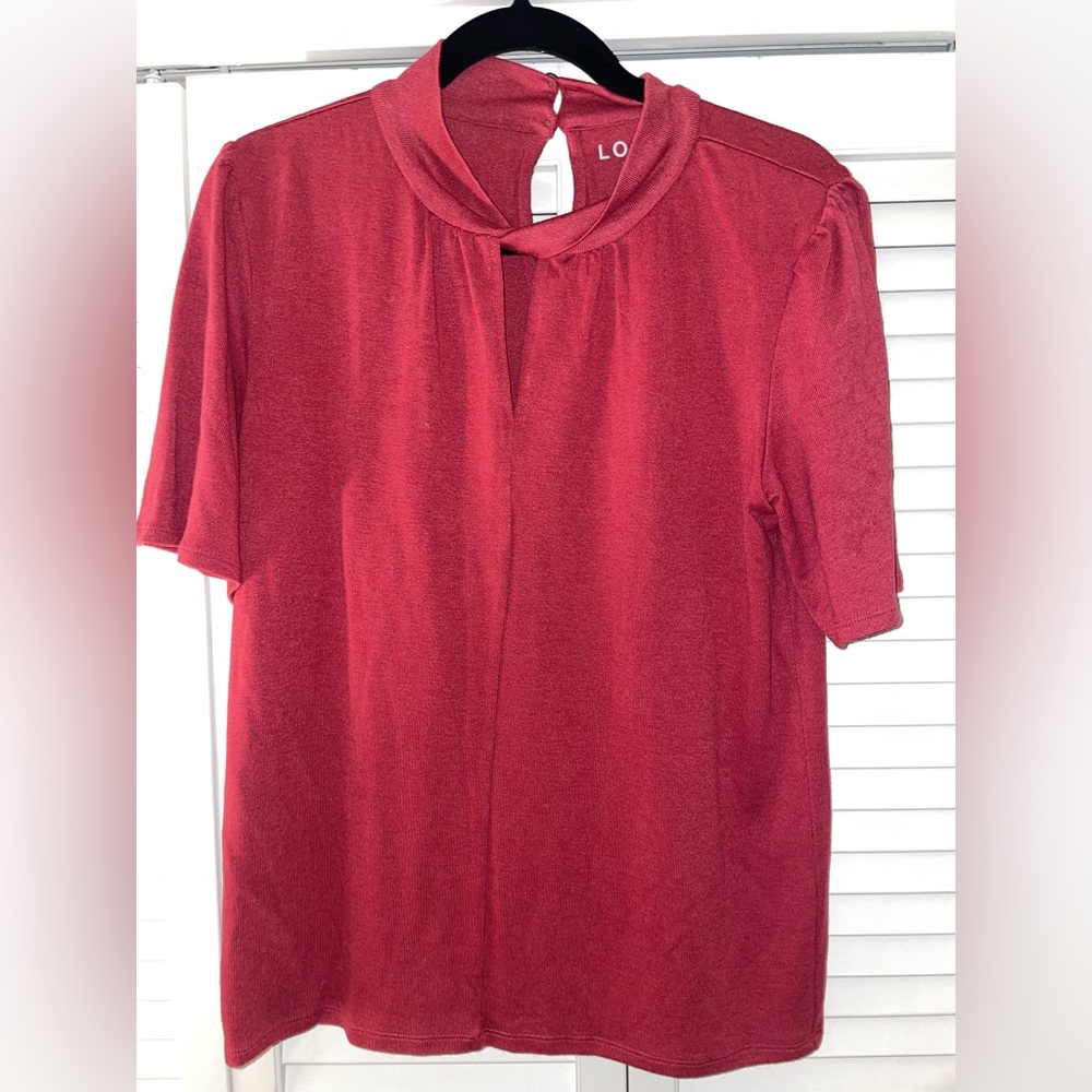 Pink/Red Knit Loft Top